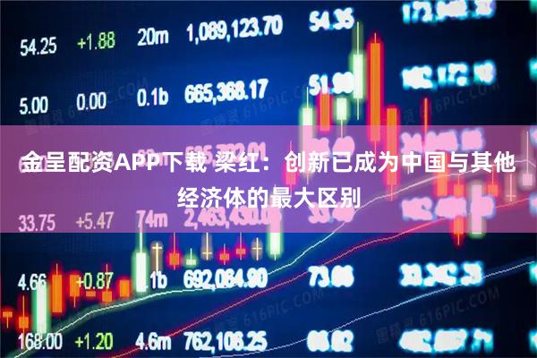 金呈配资APP下载 梁红:创新已成为中国与其他经济体的最大区别
